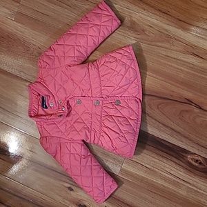 Ralph Lauren Pink Quilted Peplum Jacket